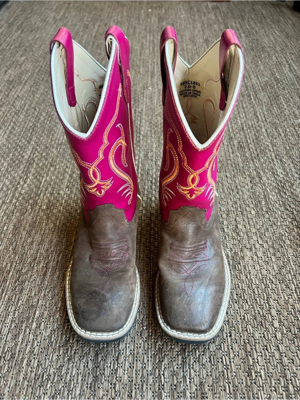 Cody James Pink Brown Western Cowboy Boots Leather BBSC1851